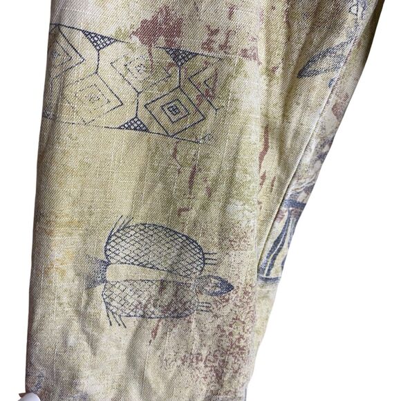 Chicos Denim Jacket Womens 2 Tribal Aztec Button Artsy Boho Lightweight Pockets - Picture 6 of 9